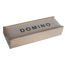 Wooden Dominoes in Wooden Box